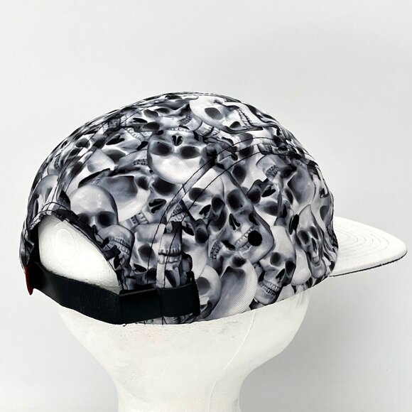 Entree LS Authentic Skull Print 5-Panel Cap Hat Adjustable Leather Strap - Picture 8 of 16